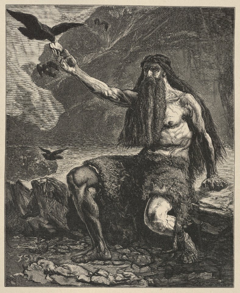 Elijah Fed By Ravens (Dalziels' Bible Gallery) MET DP835818
