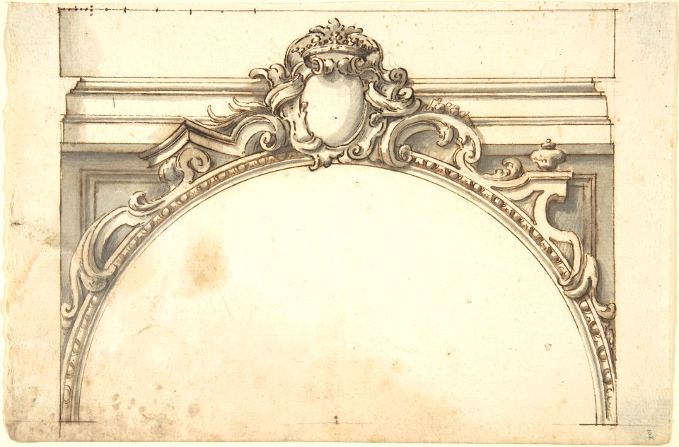 Design for an Arch Surmounted by a Cartouche with a Ducal Crown MET DP803502