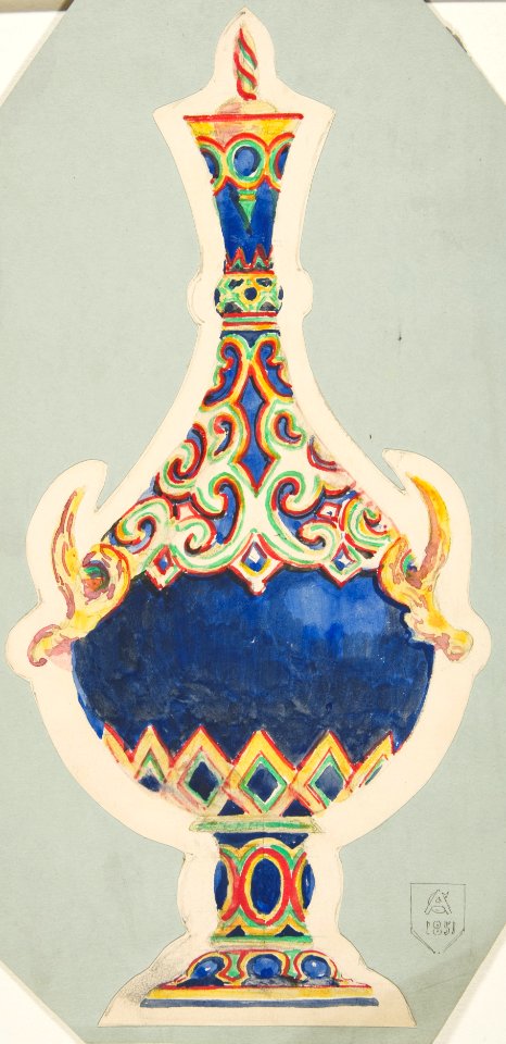 Design for a Vase with Lid MET DP812615