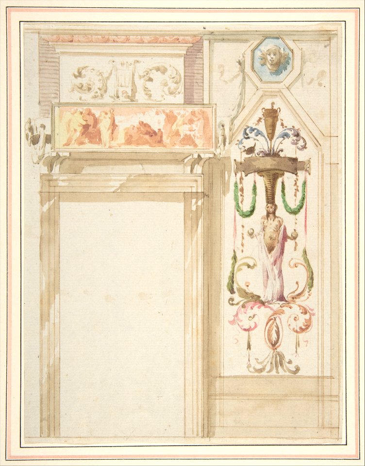 Design for a Wall Decorated with Grotesque MET DP807984