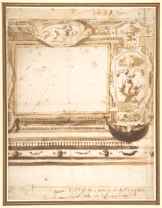 Design for a Wall Decoration with the Coat of Arms of the Borghese Family. MET DP810087