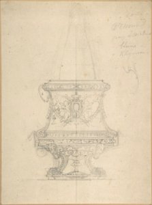 Design for a Vase with Rams' Heads in Renaissance Style MET DP809082