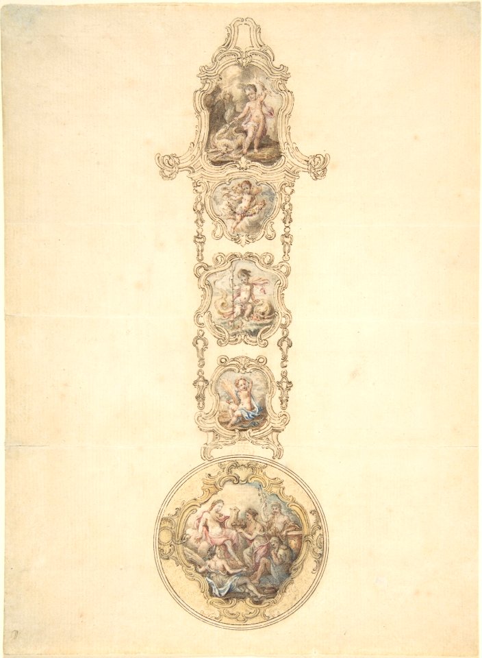 Design for an Enameled Watchcase and Châtelaine with Mythological Figures MET DP804746