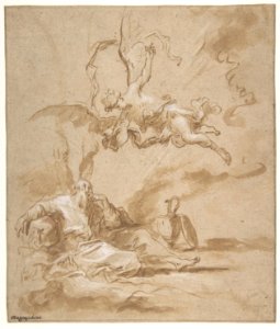 Elijah Visited by an Angel in the Wilderness (1 Kings 19-4-8) MET DP810377