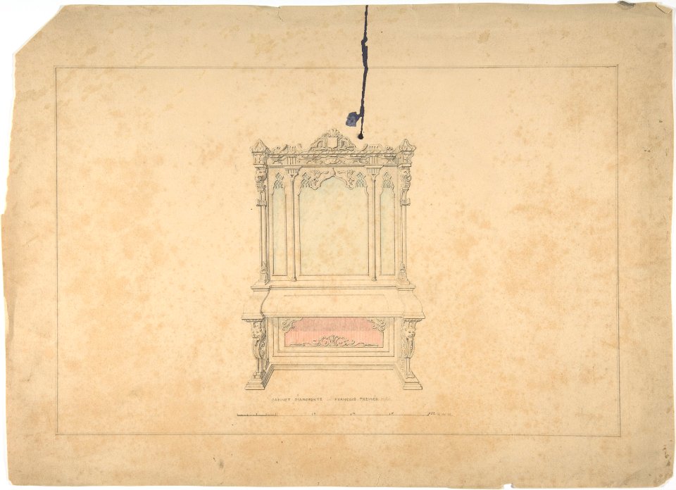 Design for Cabinet Pianoforte, François Premier Style MET DP805754