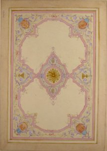 Design for Ceiling Decorated with Lavender Arabesques MET 69.660.14