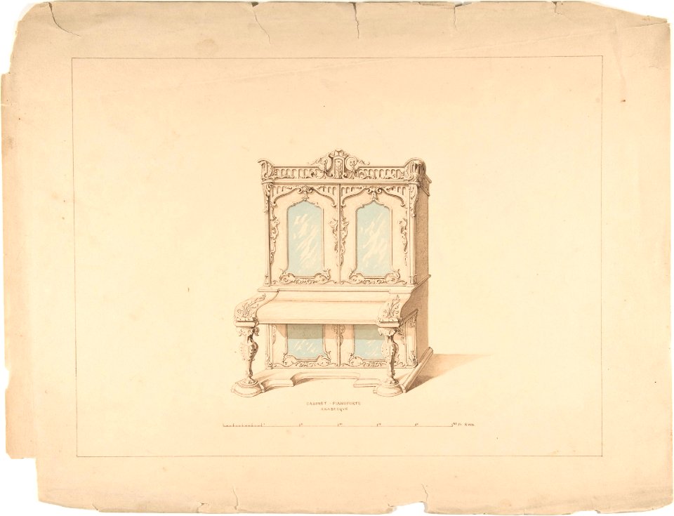 Design for Cabinet Pianoforte, Arabesque Style MET DP805876