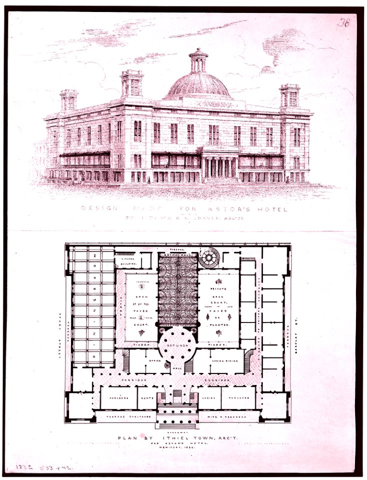 Design for Astor's Hotel, New York MET 49CC 415R3