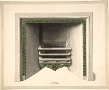 Design for Cast-iron Grate with Eagles Grasping Snakes MET DP805306