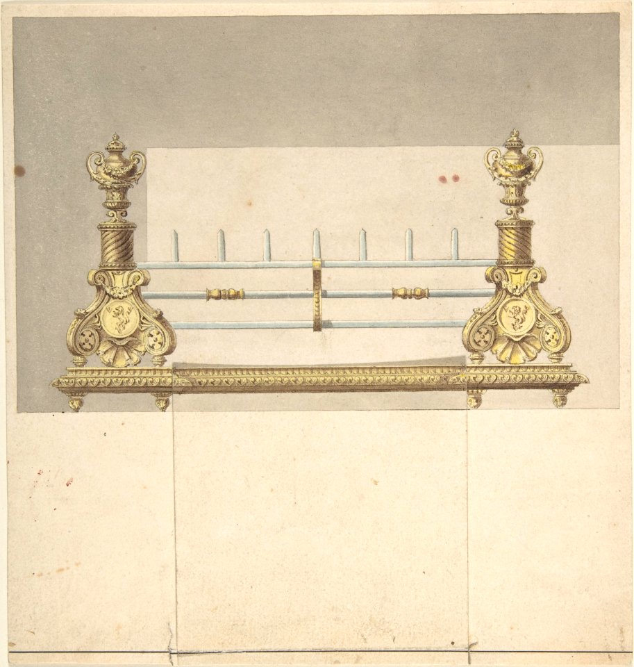 Design for Cast-iron Grate with Green Metal Surround MET DP805308