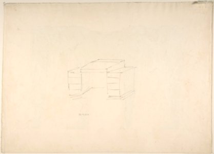 Design for Blue Curtains with Gold Fringes and Pediments MET DP807205