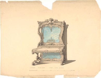 Design for Cabinet Pianoforte, Louis Quinze Style MET DP805888