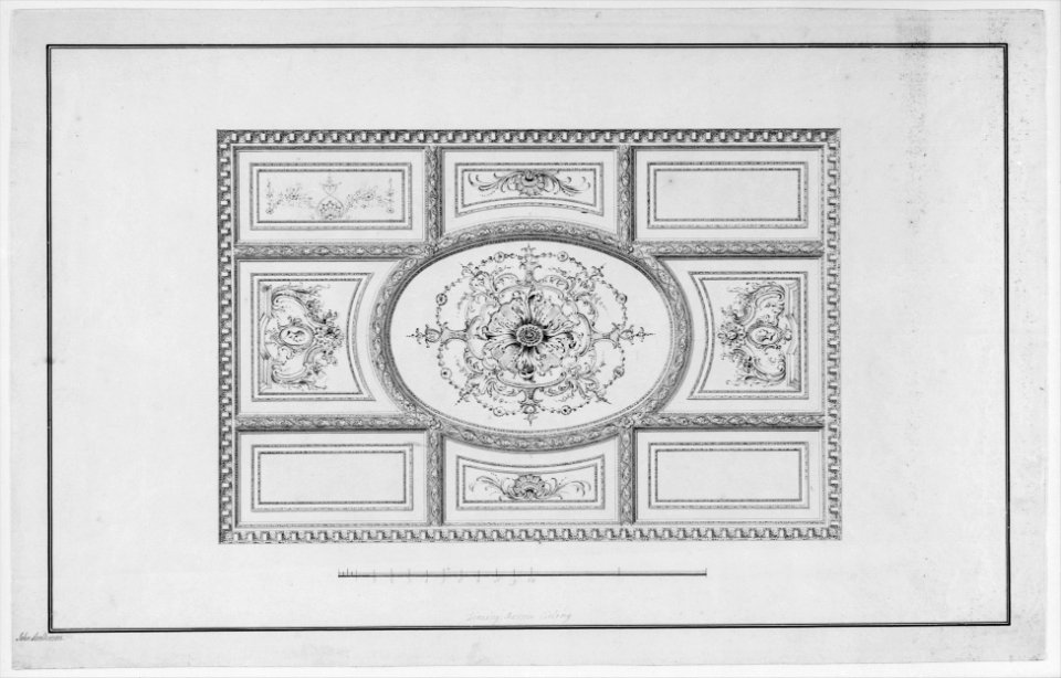 Design for Ceiling at Kirtlington Park, Oxfordshire MET MM26679