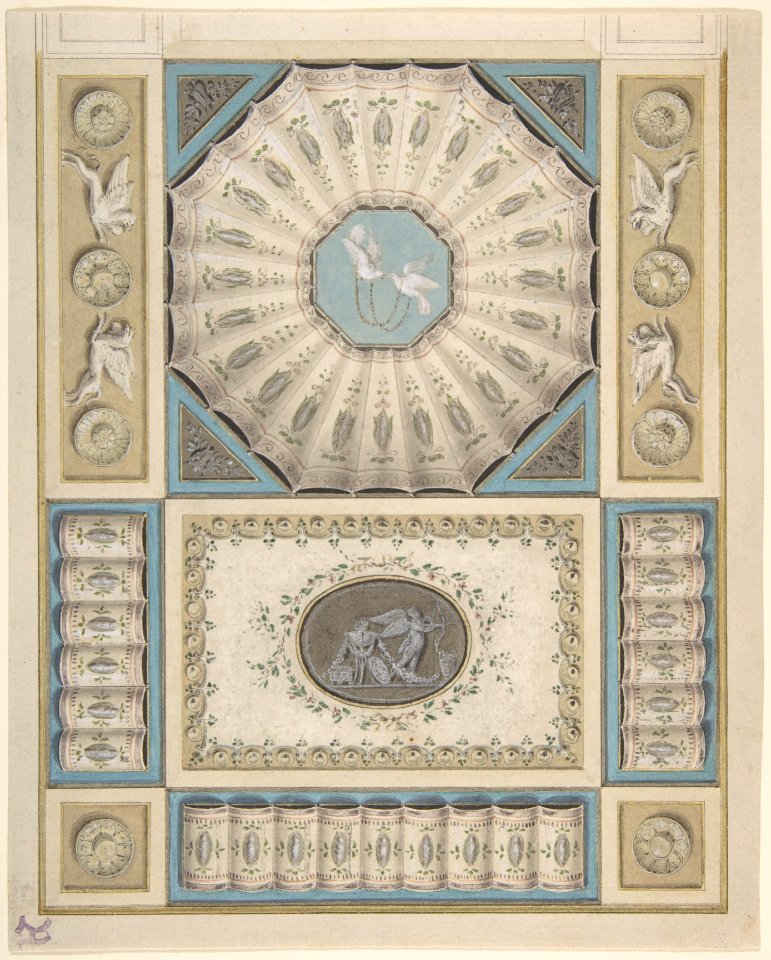 Design for Ceiling Decoration in Neoclassical Style MET DP803187