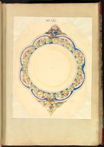 Design for an Eight- Lobed Platter with Leaf Handles MET DP828109
