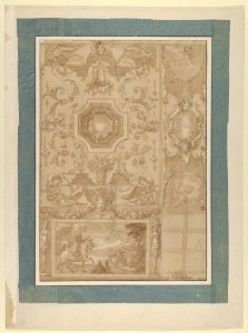 Design for an Elaborate Ceiling with Figures and Animals MET DP838616