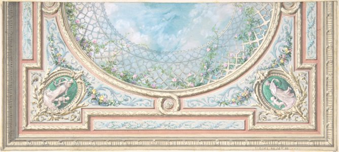 Design for Ceiling, Bedroom of Mme de Marconnoy MET DP806940