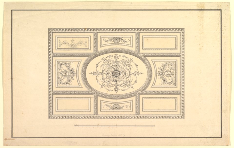 Design for Ceiling at Kirtlington Park, Oxfordshire MET DP821069