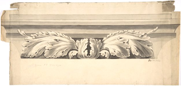 Design for an Entablature Carved with Acanthus MET DP806353
