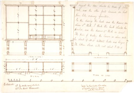 Design for a Wood Desk and Shelves MET DP806465