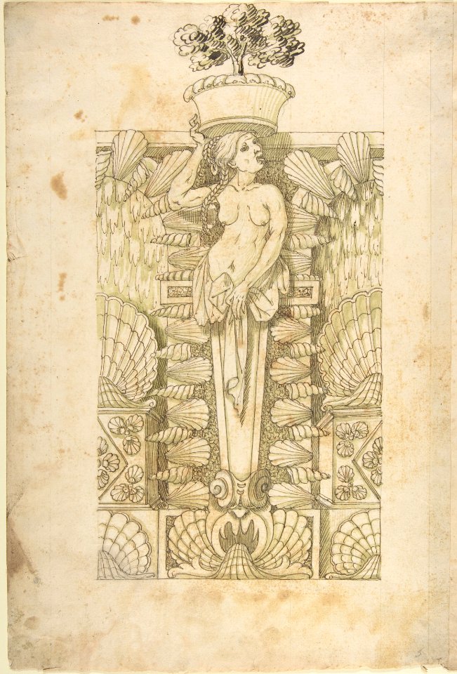Design for a Wall Fountain MET DP803518