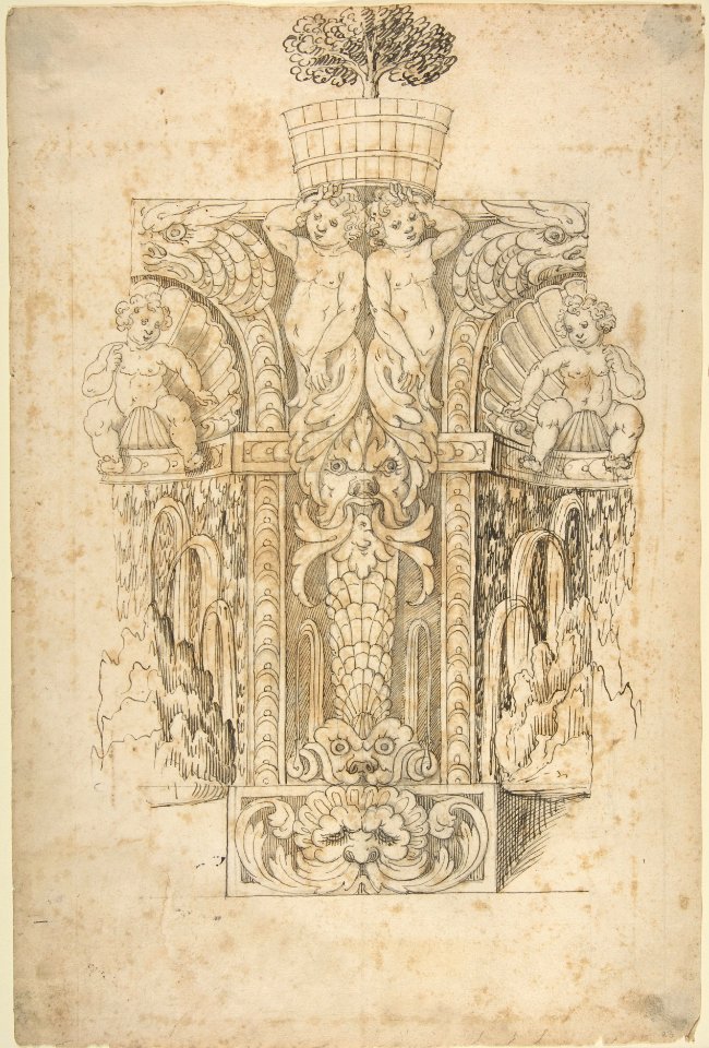 Design for a Wall Fountain MET DP803526