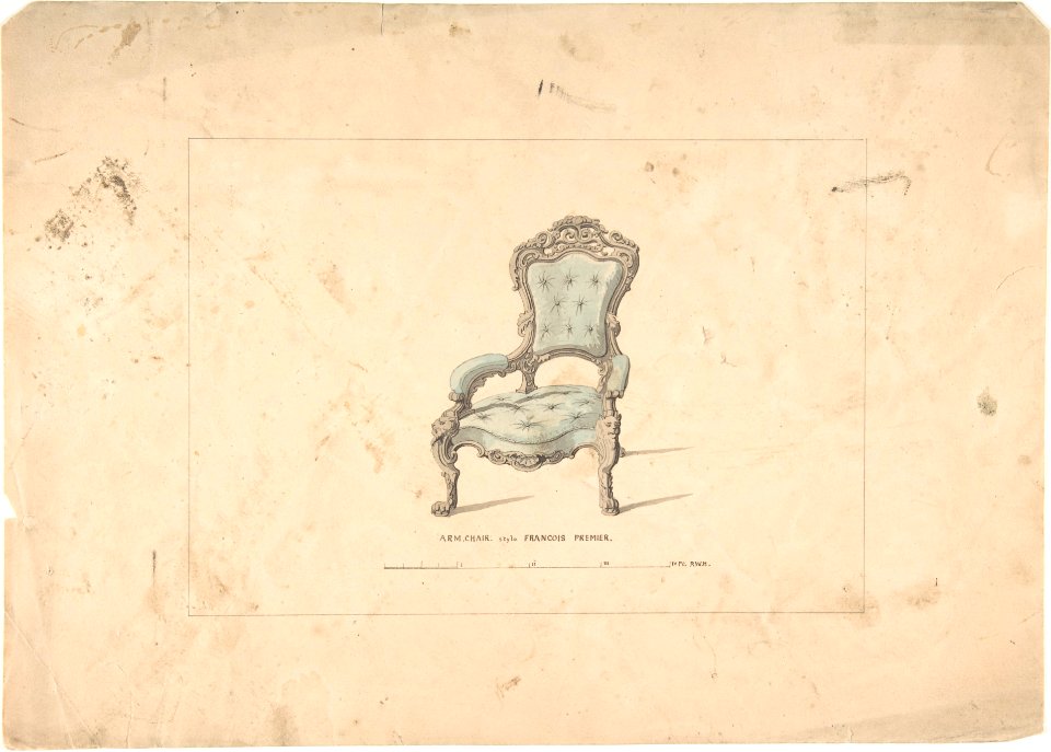Design for Armchair, François Premier Style MET DP805889