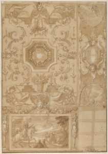 Design for an Elaborate Ceiling with Figures and Animals MET DP838614