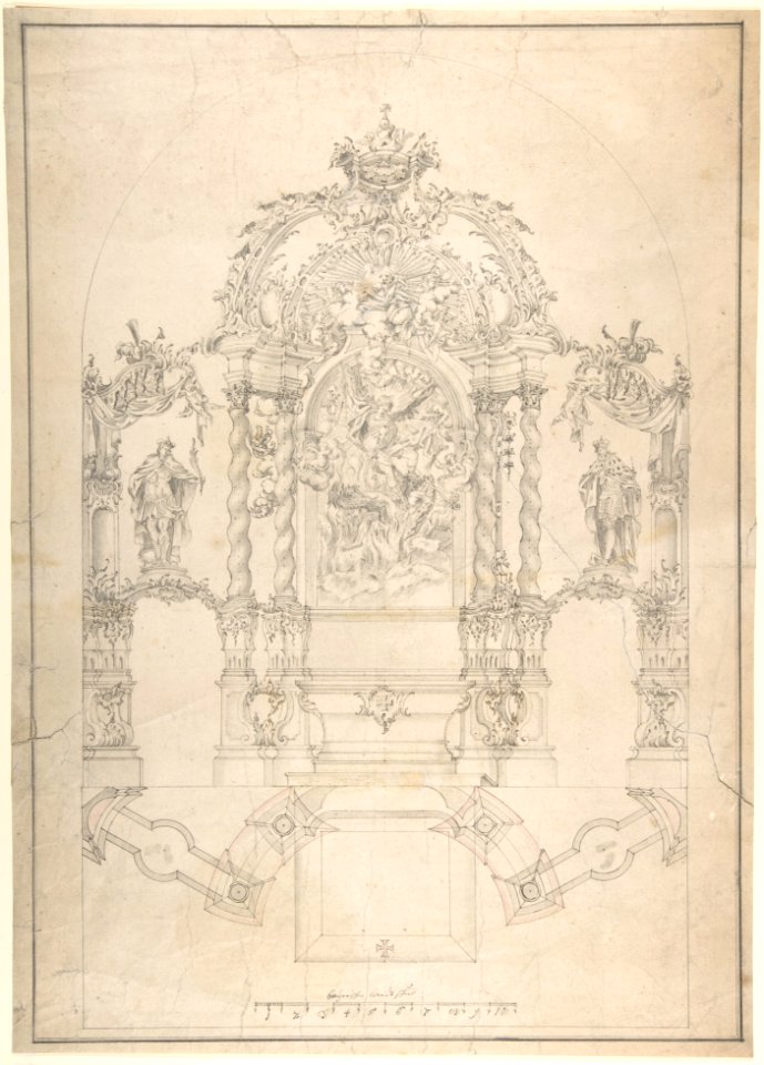 Design for an Alter with Saint Michael and the Dragon MET DP804357