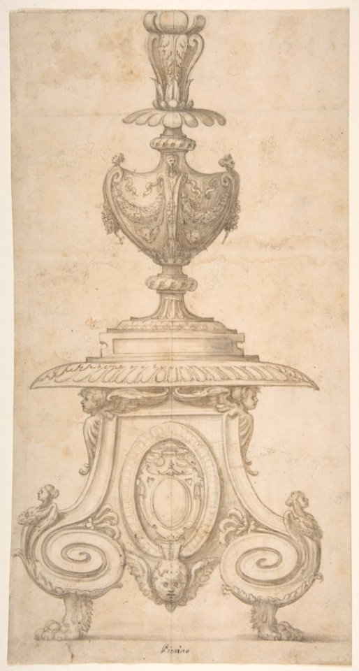 Design for Candlestick or for a Crucifix Base MET DP811054