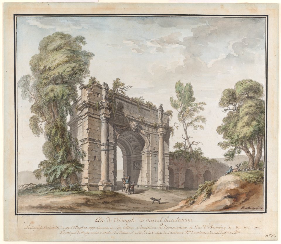 Design for a Triumphal Arch for the Gardens at Chateau d'Enghien, Belgium Met DP886983