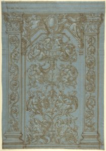 Design for a Wall Elevation with Grotesques MET DP802119
