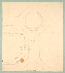 Elevation of a paneled wall with a mural or tapestry and a double doors surmounted by a painting of ducks MET DP811790