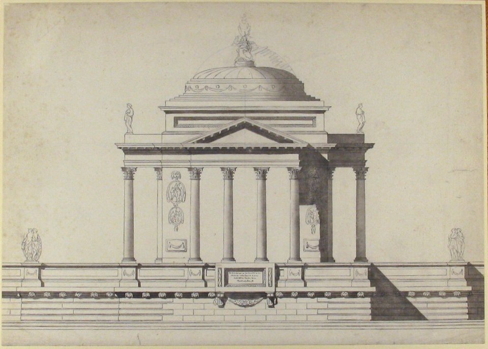 Elevation of a Domed Corinthian Temple MET 1970.736.14