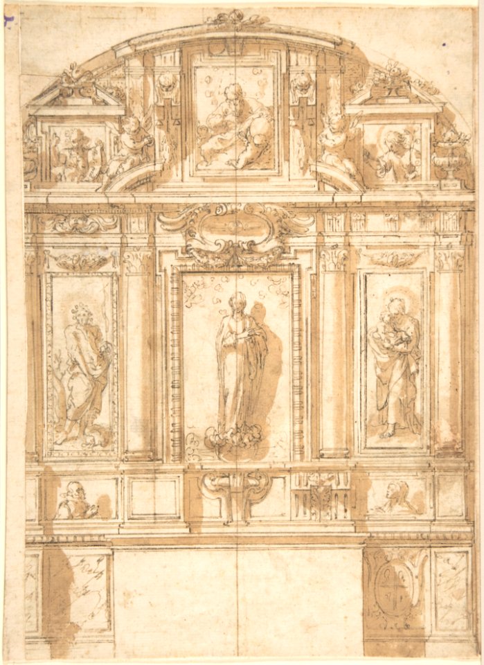 Design for an Altar with the Virgin of the Immaculate Conception in the Center MET DP800071