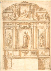 Design for an Altar with the Virgin of the Immaculate Conception in the Center MET DP800071