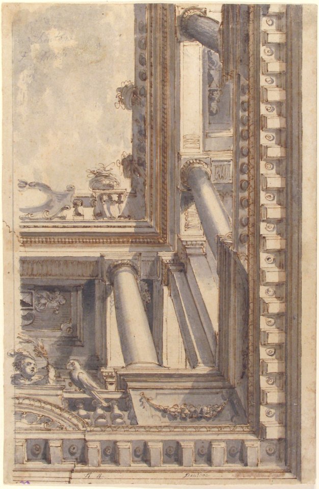 Design for a Trompe L'Oeil Ceiling with a Loggia MET 52.570.77