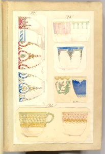 Eleven Designs for Decorated Cups, including Venice and Celestial Patterns MET DP827467