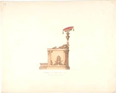 Elevation of a Pulpit, Side View, R. Edmundson & Sons MET DP807136