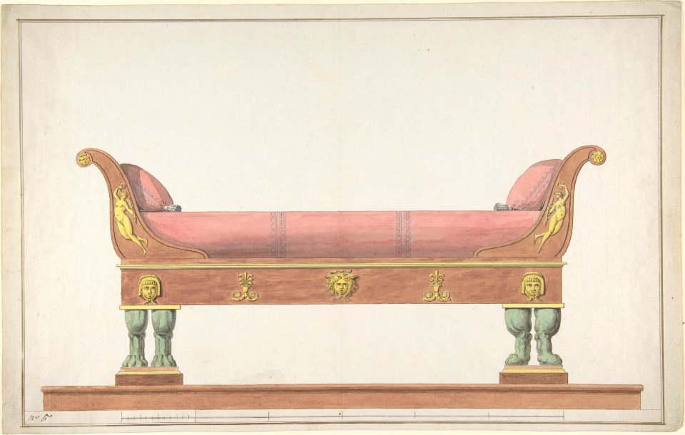 Design for an Empire Daybed MET DP804088