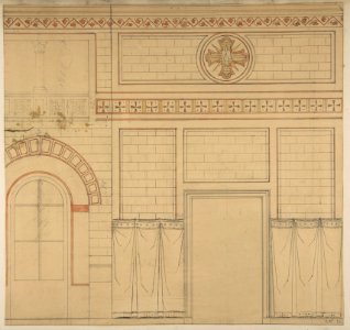 Elevation of a wall decorated with the dove of the holy ghost MET DP811217