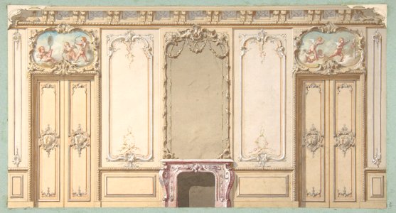 Elevation of a salon decorated in Louis XV style MET DP811800