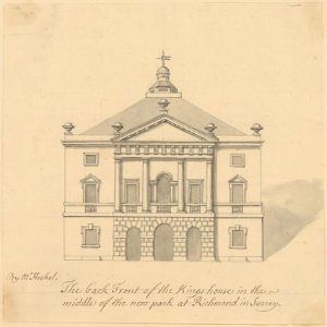 Elevation of Back Facade of the Kings House, Richmond, Surrey MET DP214827
