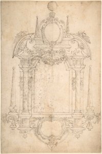 Design for a Tomb or Wall Monument MET DP802682