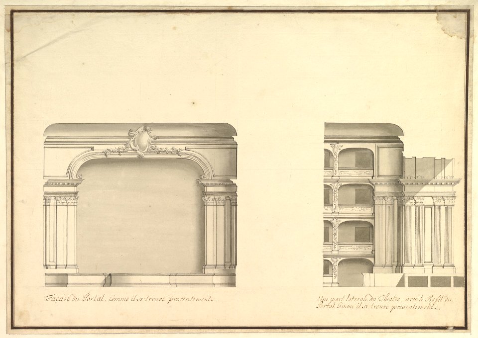 Elevation of Proscenium and Lateral View MET DP820191