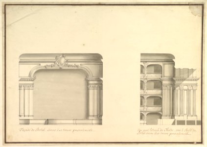 Elevation of Proscenium and Lateral View MET DP820191