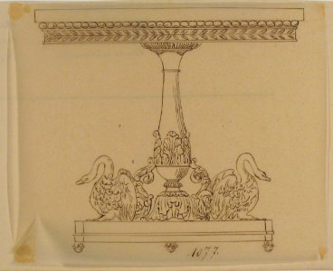 Design for a Table with an Acanthus Leaf and Swan Base MET 66.631.85