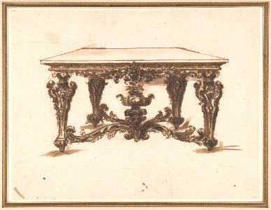 Design for a Table with Ornate Legs MET DP802735