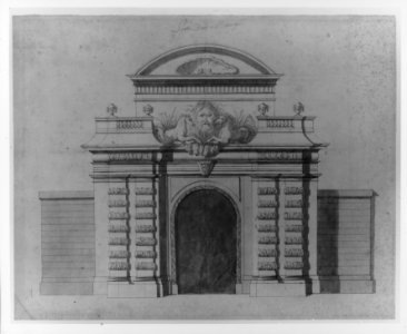 Elevation of an Entrance to a Riding School MET 271465
