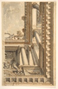 Design for a Trompe L'Oeil Ceiling with a Loggia MET DP812145